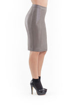 Load image into Gallery viewer, Faux Leather Pencil Skirt olive