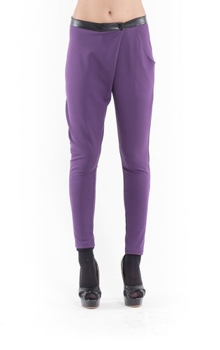 Crossover Pants aubergine