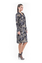 Load image into Gallery viewer, Cowl Neck Paisley Dress
