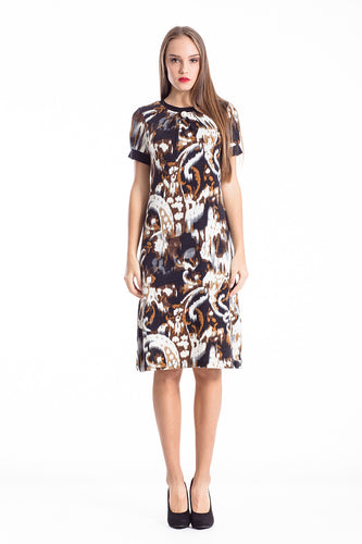 Allover Print A Line Dress