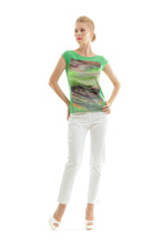 Load image into Gallery viewer, Swirly Print Boat Neck Top