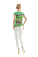 Load image into Gallery viewer, Swirly Print Boat Neck Top