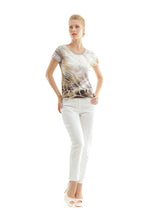 Load image into Gallery viewer, Short Sleeve Animal Print Top by Conquista