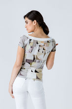 Load image into Gallery viewer, Print Drape Neck Top