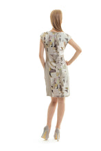 Load image into Gallery viewer, Geometric Print Dress In Silky Stretch Jersey Fabric