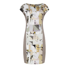 Load image into Gallery viewer, Geometric Print Dress In Silky Stretch Jersey Fabric