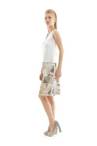 A Line Print Skirt