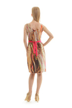 Load image into Gallery viewer, Print Wrap Dress With Self Tie Waist