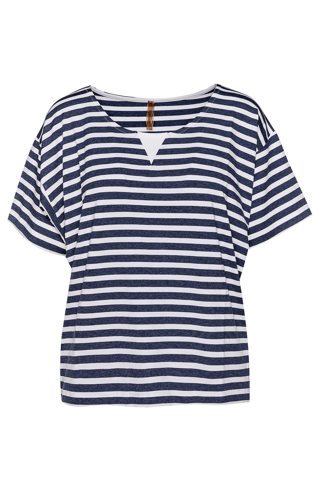 Blue and White Striped Top