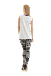 Silky Black and White Print Pants