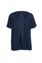 Load image into Gallery viewer, Short Sleeve Open Front Cardigan in Navy