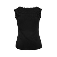Load image into Gallery viewer, Raw Edge detail Conquista Fashion Top in Black