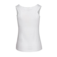 Load image into Gallery viewer, Raw Edge detail Conquista Fashion Top in White