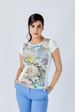 Load image into Gallery viewer, White Short Sleeve Floral Print Top