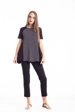 Load image into Gallery viewer, A Line Short Sleeve Striped Top