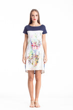 Load image into Gallery viewer, Floral &amp; Stripe A Line Dress