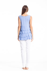 Sleeveless Tiered Frill Top