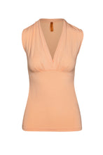 Load image into Gallery viewer, Apricot Faux Wrap Sleeveless Top