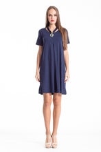 Load image into Gallery viewer, Short Sleeve Pleat Detail Dress