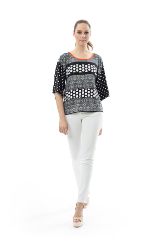 Round Neck Print Top