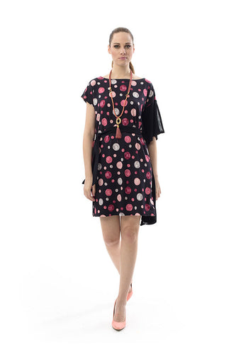 Asymmetric Polka Dot Dress