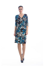 Load image into Gallery viewer, Abstract Print Crossover Dress