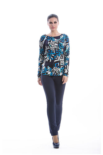 Long Sleeve Print Top