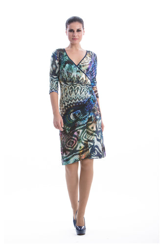 Print Crossover Dress