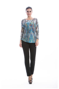 Patterned Long Sleeve Top