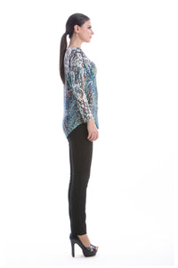 Patterned Long Sleeve Top