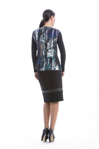 Long Sleeve Print Top by Conquista Fashion