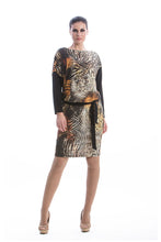 Load image into Gallery viewer, Animal Print Dress in Black
