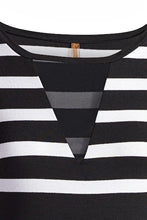 Load image into Gallery viewer, Straight Striped Dress in Black