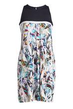 Load image into Gallery viewer, Sleeveless Solid Colour &amp; Print Dress