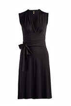 Load image into Gallery viewer, Sleeveless Empire Line Dress in Black Jersey