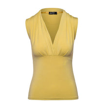 Load image into Gallery viewer, Dark Yellow Wrap Top in Micromodal