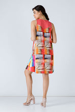 Load image into Gallery viewer, Coral  A Line Print Dress