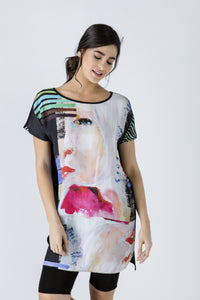 Sleeveless Loose Fitting Print Dress
