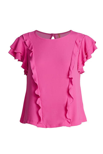 Frill Detail Short Sleeve Top