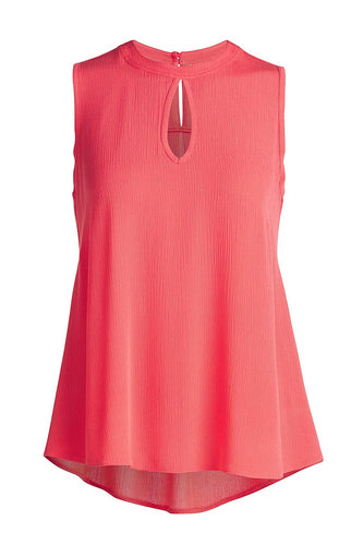 Sleeveless Top with Rounded Hem