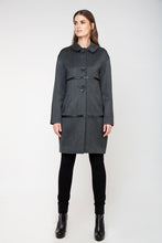 Load image into Gallery viewer, Coat with Leather Look Detail