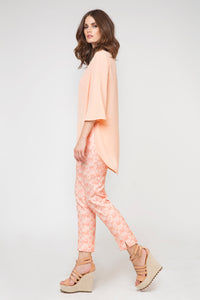 Tapered Print Pants by Conquista Fashion