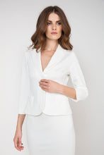 Load image into Gallery viewer, Long Sleeve Fitted Jacket In Stretch Knit Punto Di Roma Type Fabric