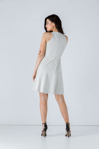 A Line Sleeveless Sand  Dress