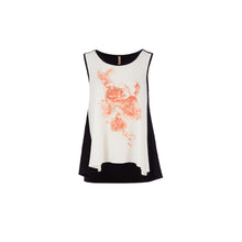 Load image into Gallery viewer, Sleeveless Print Detail Ecru Top