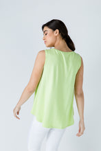 Load image into Gallery viewer, Green Sleeveless Top with Rounded Hemline