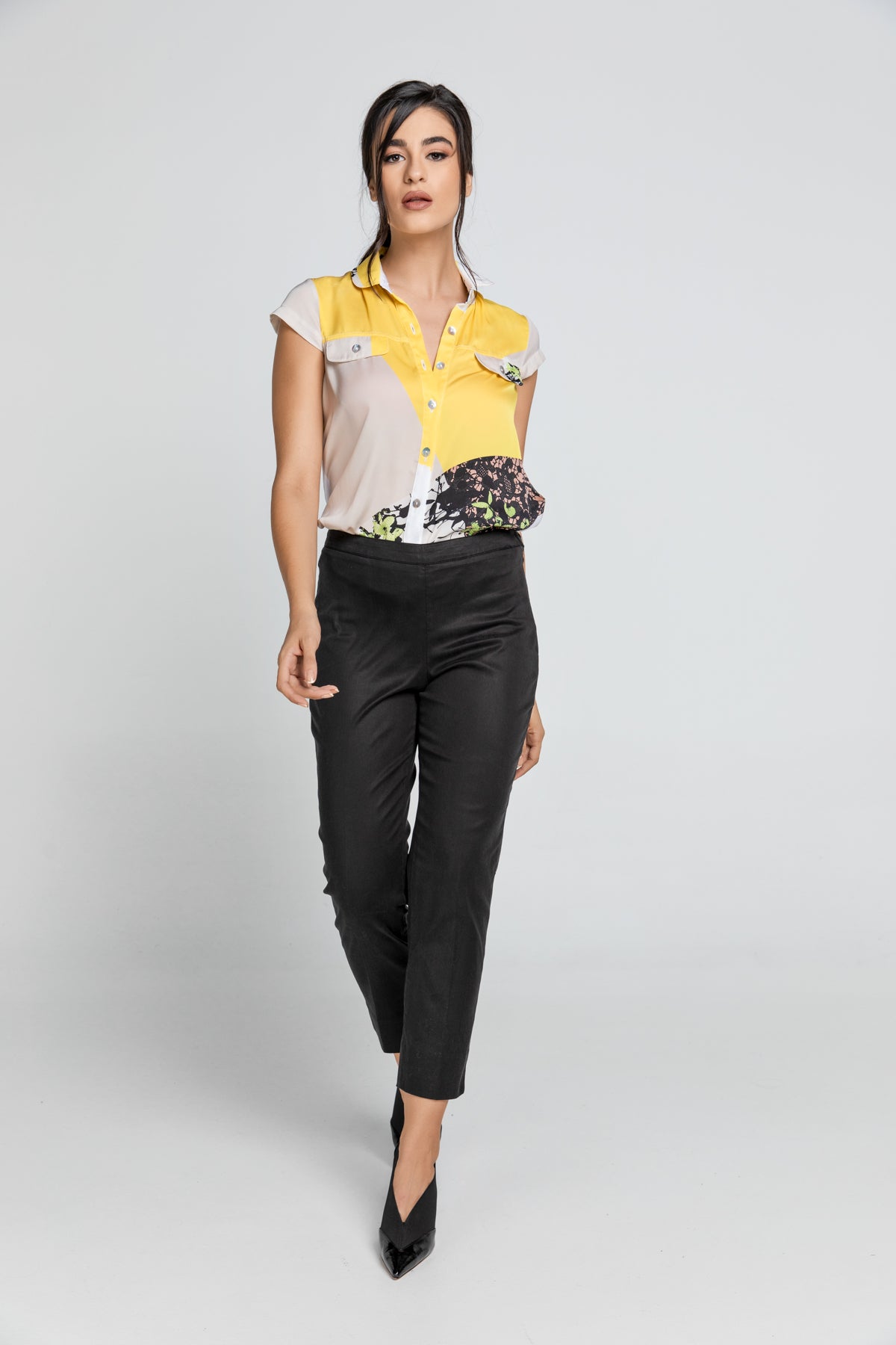 Slim Fit Black Pants Conquista Fashion