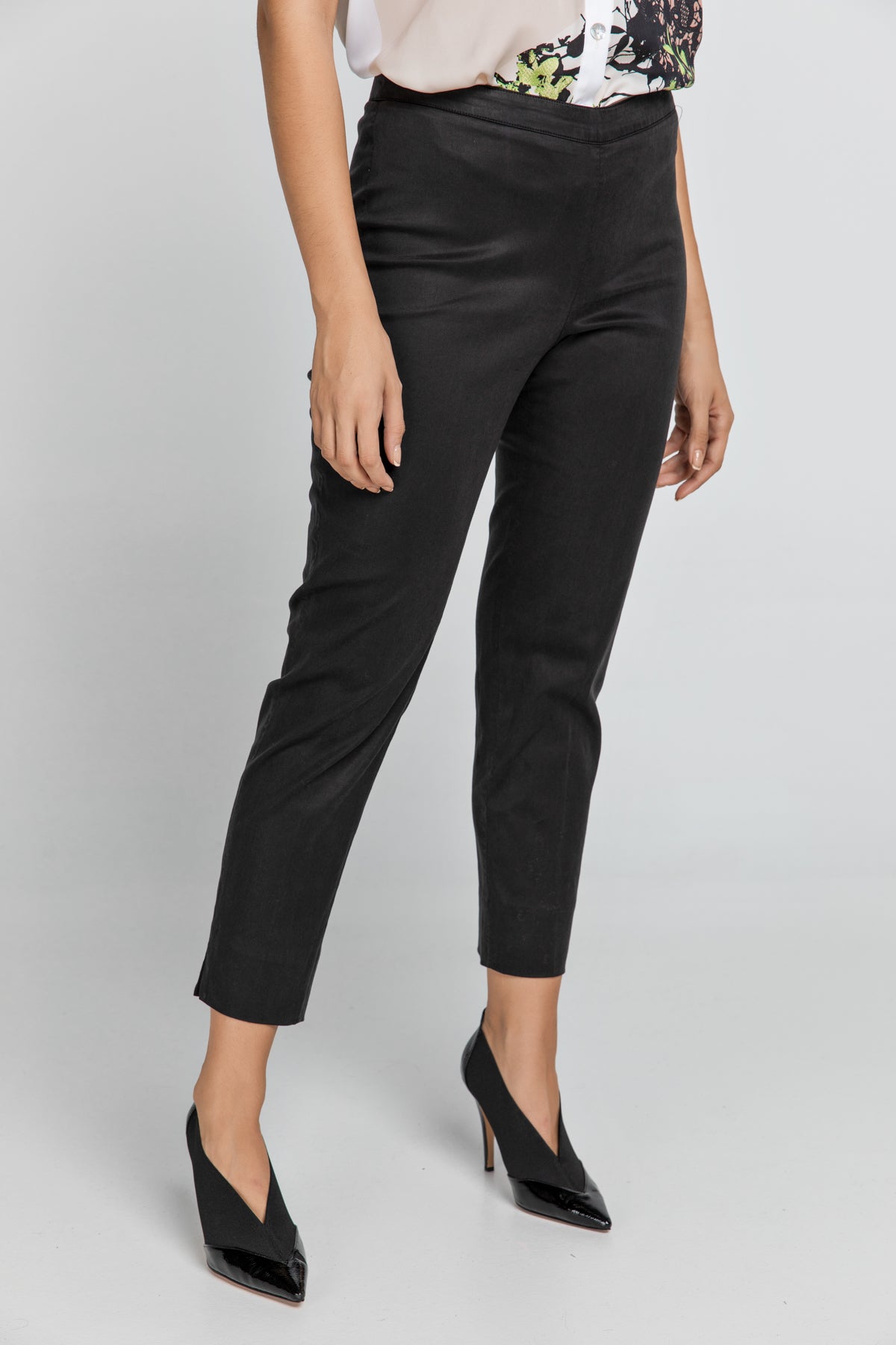 Slim Fit Black Pants Conquista Fashion