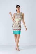 Load image into Gallery viewer, Turquoise Paisley Sleeveless Dress