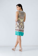 Load image into Gallery viewer, Turquoise Paisley Sleeveless Dress